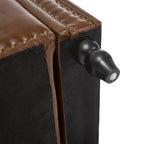 55.12 Pouf Contenitore in Tessuto Imbottito, Design Trapuntato a Bottoni, Capacità 125 kg per Soggiorno o Camera da Letto
