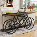 Consolle Extra Lunga da 180 cm con Base in Metallo a Bicicletta per Ingresso, Soggiorno - 30P x 180L x 85A cm