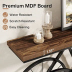 Consolle Extra Lunga da 180 cm con Base in Metallo a Bicicletta per Ingresso, Soggiorno - 30P x 180L x 85A cm
