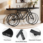 Consolle Extra Lunga da 180 cm con Base in Metallo a Bicicletta per Ingresso, Soggiorno - 30P x 180L x 85A cm