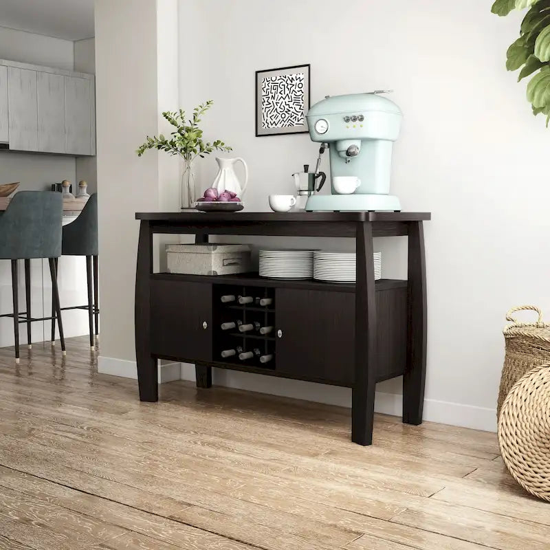 Tavolo da buffet a 1 ripiano color cappuccino, 51 pollici