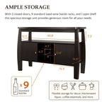 Tavolo da buffet a 1 ripiano color cappuccino, 51 pollici