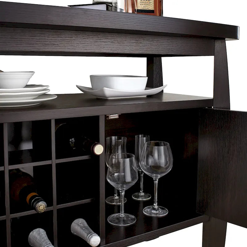Tavolo da buffet a 1 ripiano color cappuccino, 51 pollici