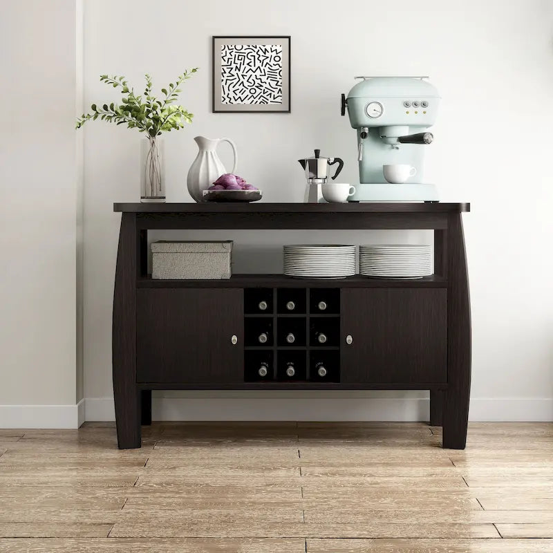 Tavolo da buffet a 1 ripiano color cappuccino, 51 pollici