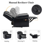 Divanetto Reclinabile Manuale Home Theater con Contenitore a Scomparsa