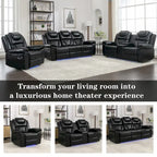 Divanetto Reclinabile Manuale Home Theater con Contenitore a Scomparsa
