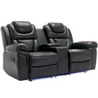 Divanetto Reclinabile Manuale Home Theater con Contenitore a Scomparsa
