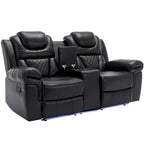 Divanetto Reclinabile Manuale Home Theater con Contenitore a Scomparsa