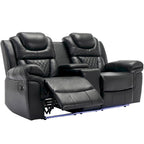 Divanetto Reclinabile Manuale Home Theater con Contenitore a Scomparsa