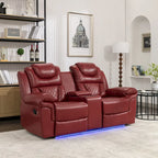 Divanetto Reclinabile Manuale Home Theater con Contenitore a Scomparsa