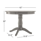 Tavolo da pranzo con base a piedistallo rotonda