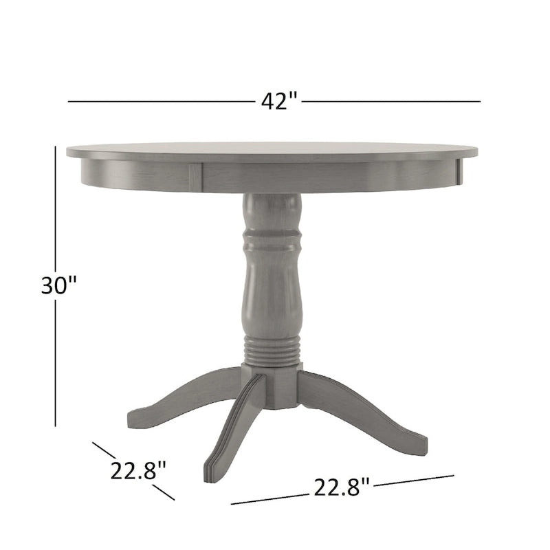 Tavolo da pranzo con base a piedistallo rotonda