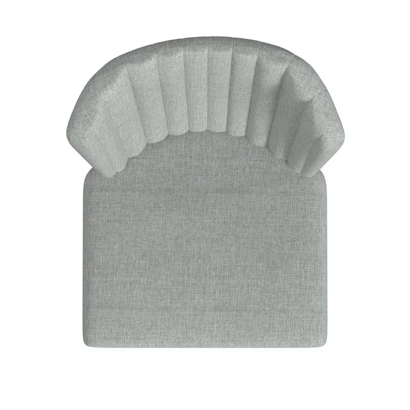 Sedia da pranzo ChannelBack con gambe in metallo - Tessuto grigio (confezione da 2)