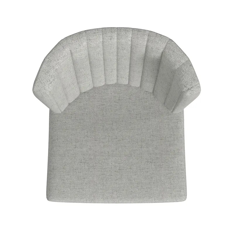Sedia da pranzo ChannelBack con gambe in metallo - Tessuto grigio (confezione da 2)