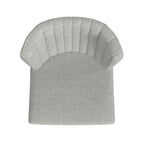 Sedia da pranzo ChannelBack con gambe in metallo - Tessuto grigio (confezione da 2)