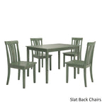 Set da pranzo rettangolare color salvia anticato da 48 pollici, 5 pezzi