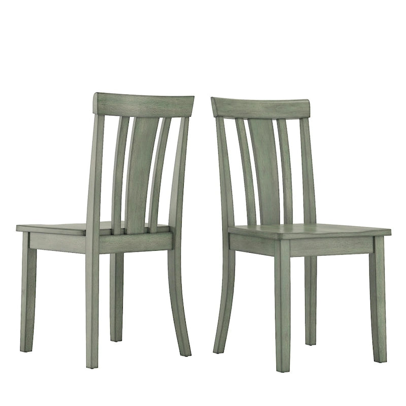 Set da pranzo rettangolare color salvia anticato da 48 pollici, 5 pezzi