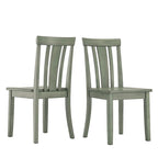 Set da pranzo rettangolare color salvia anticato da 48 pollici, 5 pezzi