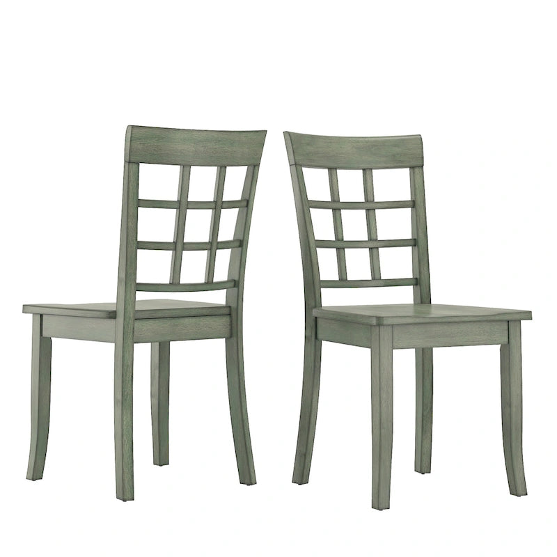 Set da pranzo rettangolare color salvia anticato da 48 pollici, 5 pezzi