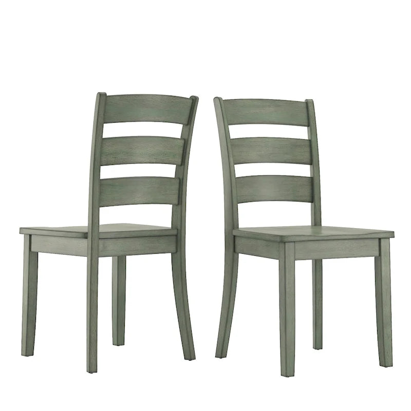 Set da pranzo rettangolare color salvia anticato da 48 pollici, 5 pezzi