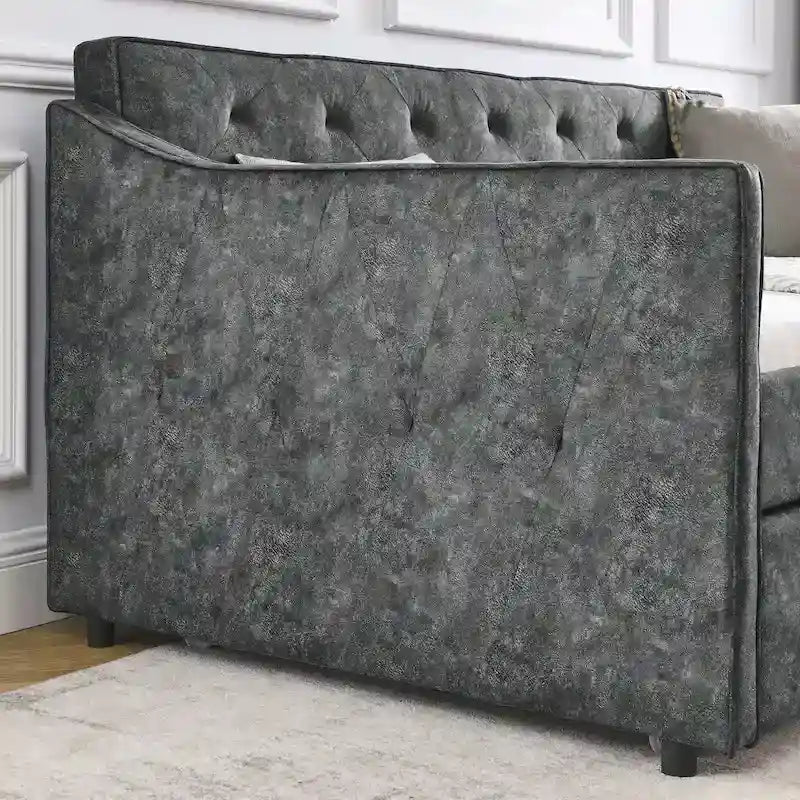 Divano letto imbottito una piazza e mezza con letto estraibile una piazza e mezza