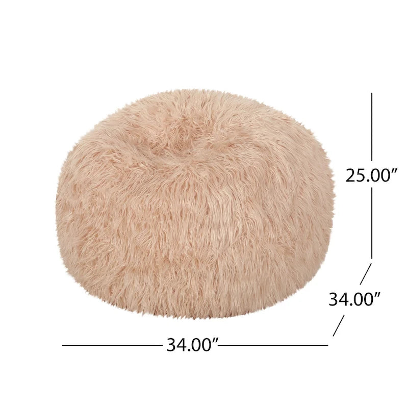 Pouff Moderno in Ecopelliccia Glam