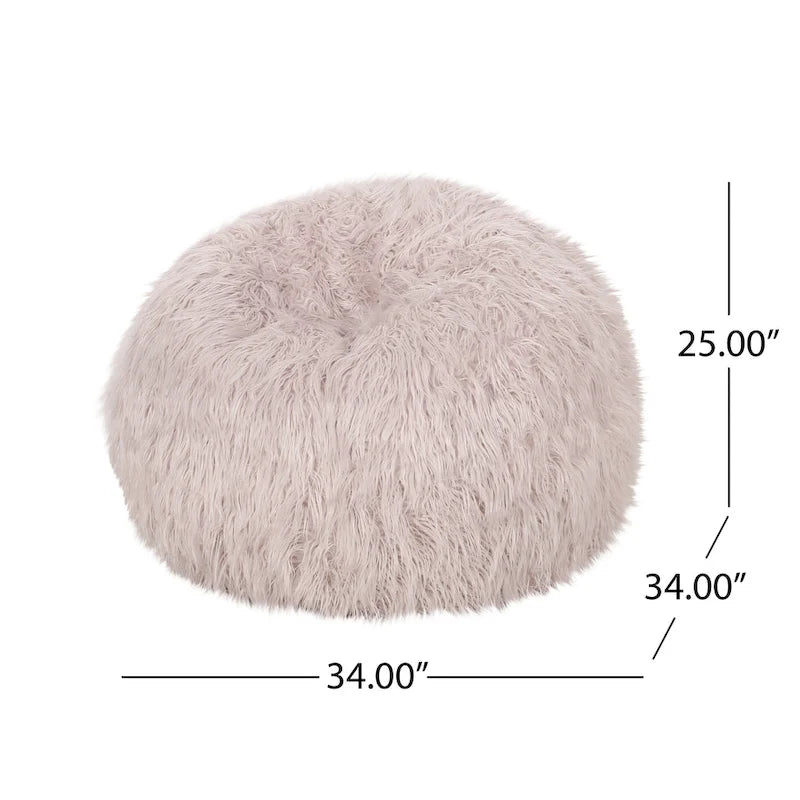 Pouff Moderno in Ecopelliccia Glam