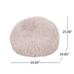 Pouff Moderno in Ecopelliccia Glam