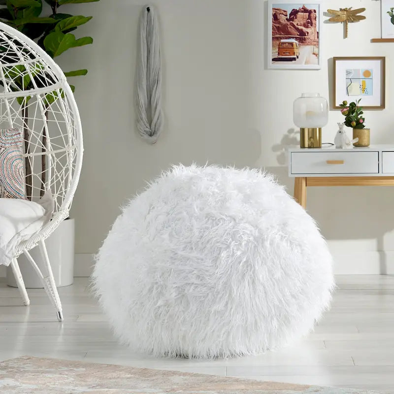 Pouff Moderno in Ecopelliccia Glam