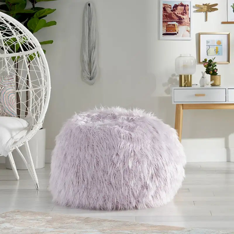 Pouff Moderno in Ecopelliccia Glam