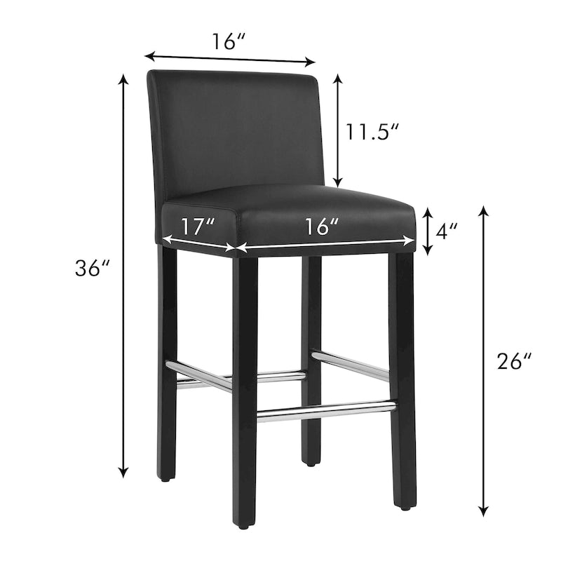 Sgabelli da bar altezza bancone (confezione da 2), sgabelli da bar imbottiti con schienale, altezza seduta 66 cm