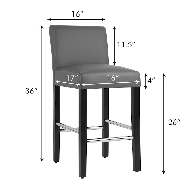 Sgabelli da bar altezza bancone (confezione da 2), sgabelli da bar imbottiti con schienale, altezza seduta 66 cm