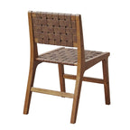 Sedie da pranzo in similpelle intrecciata (confezione da 2)