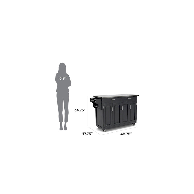 Carrello da cucina nero