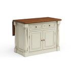 Isola da cucina in legno bianco sporco