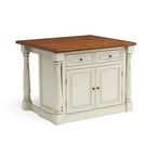 Isola da cucina in legno bianco sporco