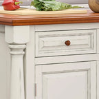 Isola da cucina in legno bianco sporco