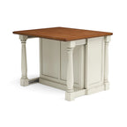 Isola da cucina in legno bianco sporco