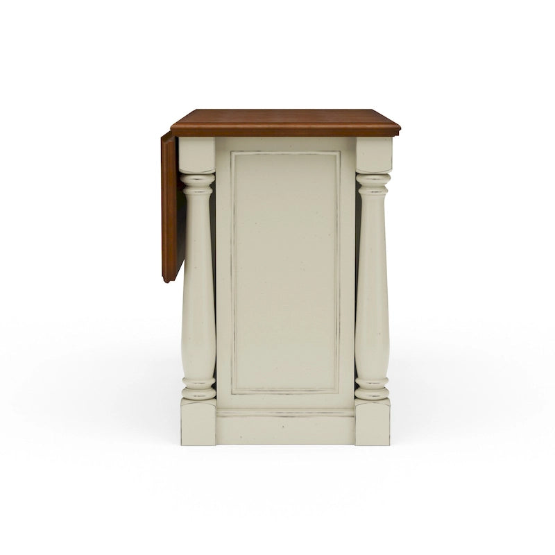 Isola da cucina in legno bianco sporco
