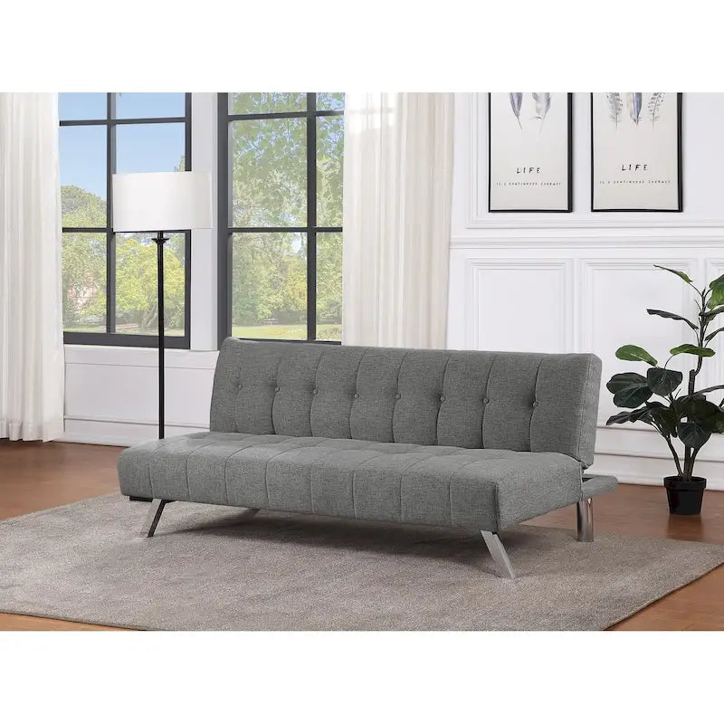 Futon con gambe in acciaio inossidabile