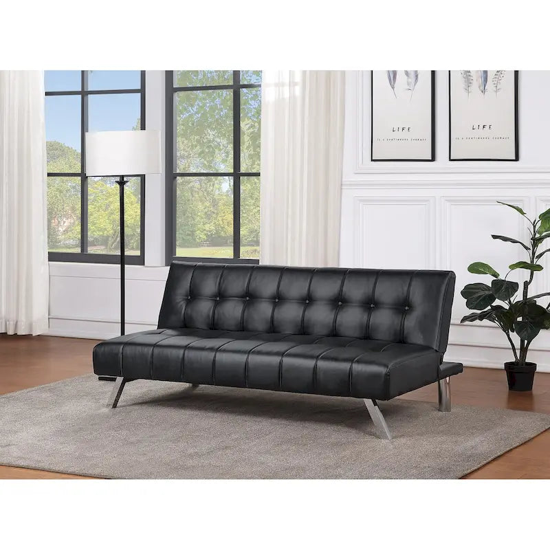 Futon con gambe in acciaio inossidabile