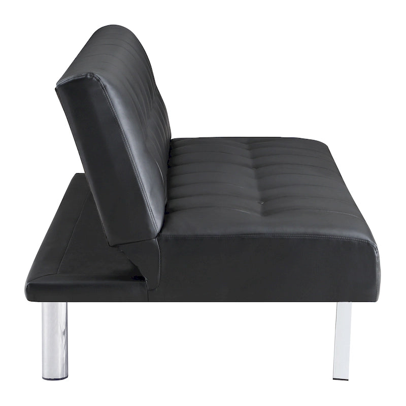 Futon con gambe in acciaio inossidabile