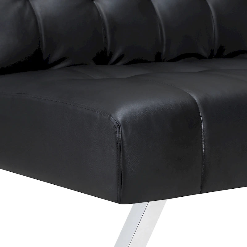 Futon con gambe in acciaio inossidabile