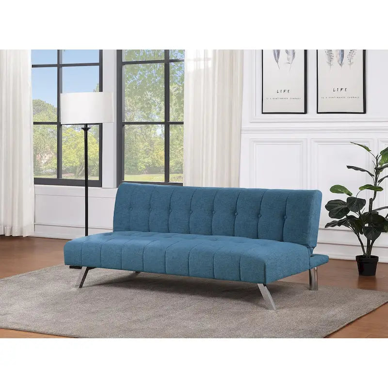 Futon con gambe in acciaio inossidabile