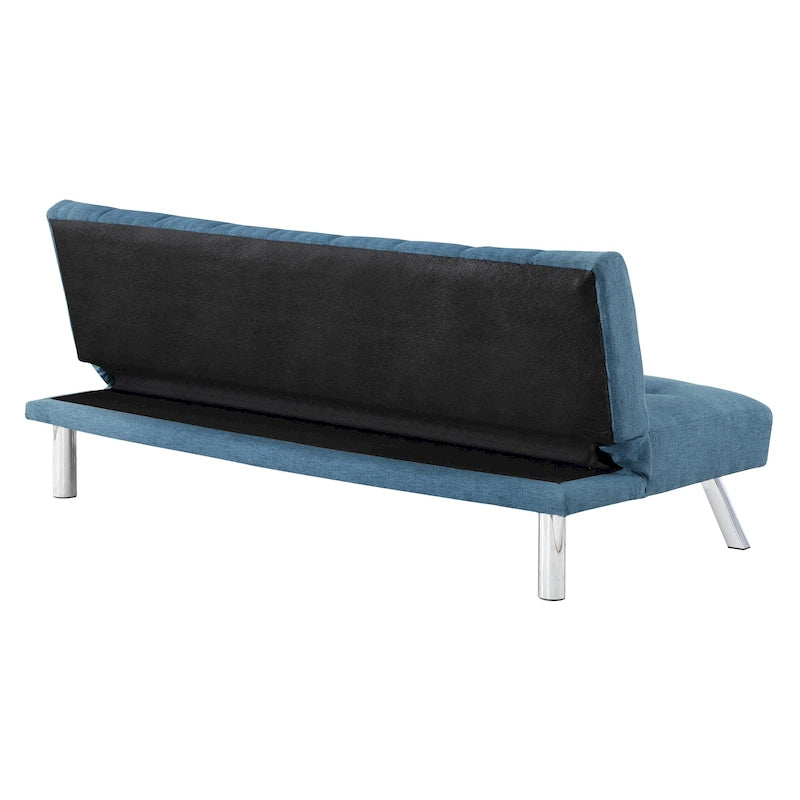 Futon con gambe in acciaio inossidabile