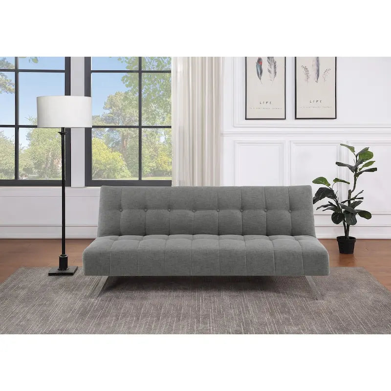 Futon con gambe in acciaio inossidabile