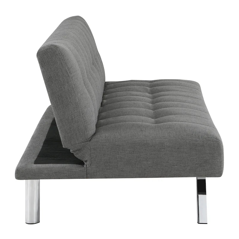 Futon con gambe in acciaio inossidabile