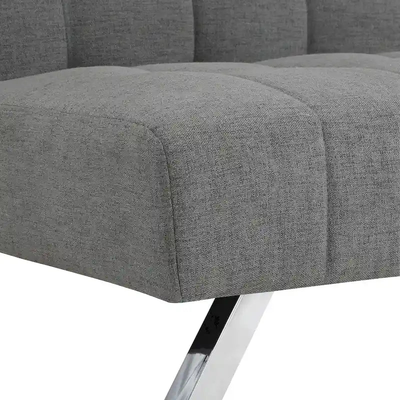 Futon con gambe in acciaio inossidabile