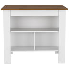 Isola da cucina in legno a 3 ripiani in stile casual