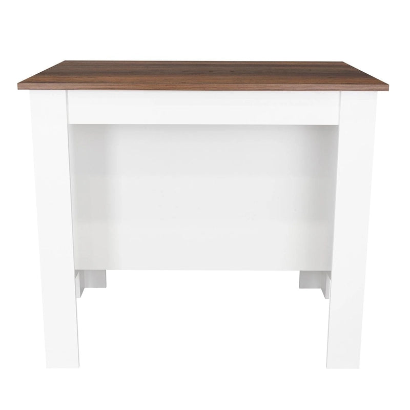 Isola da cucina in legno a 3 ripiani in stile casual